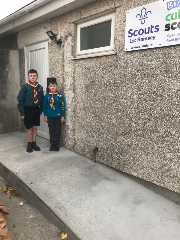 1st Ramsey Scouts William and Archie Gadman on new ramp
