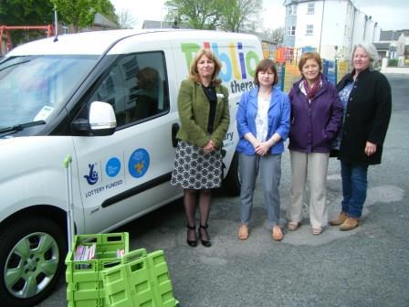 MLT Chairman with Family Library team compressed