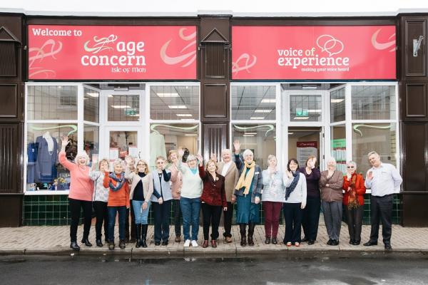 ResizedImageWzYwMCw0MDBd Breda Caine from Manx Lottery Trust with Age Concern Isle of Man staff and volunteers at the Ramsey Ace Place