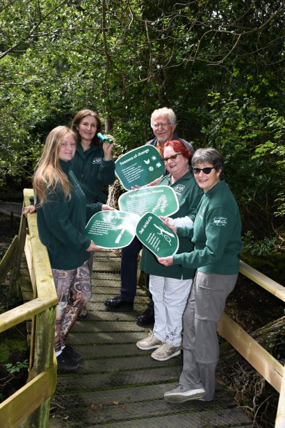 The SCWP committee with some of the interpretative signs especially designed for young visitors ResizedImageWzQxMCw2MTZd